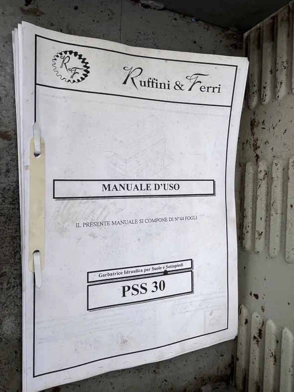 PSS30 Ruffini & Ferri Garbatrice idraulica suolificio