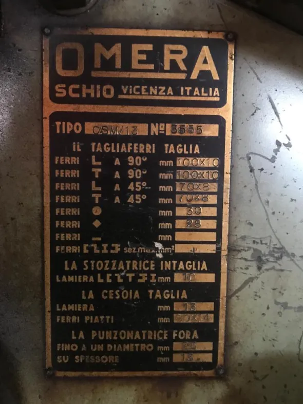 Punzonatrice - Tagliaferri Omera