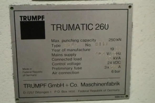 38#3906 Punzonatrice Trumpf