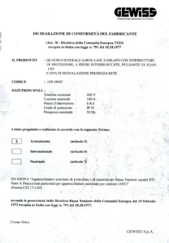 QUADRO DI CANTIERE
