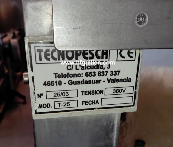 REF-2539 LAVATRICE SPAZZOLATRICE PER SALMONE TECNOPESCA