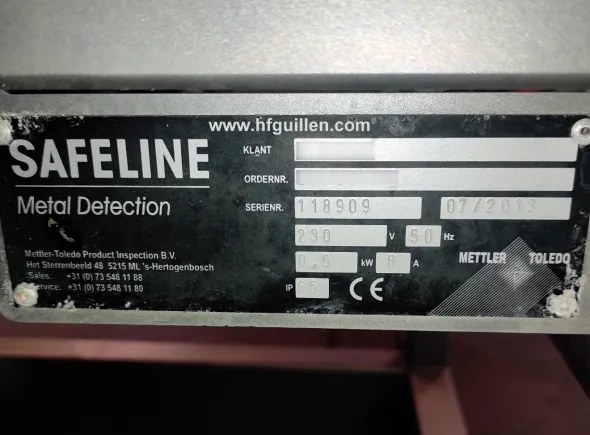 REF-2742 METAL DETECTOR METTLER TOLEDO SAFELINE