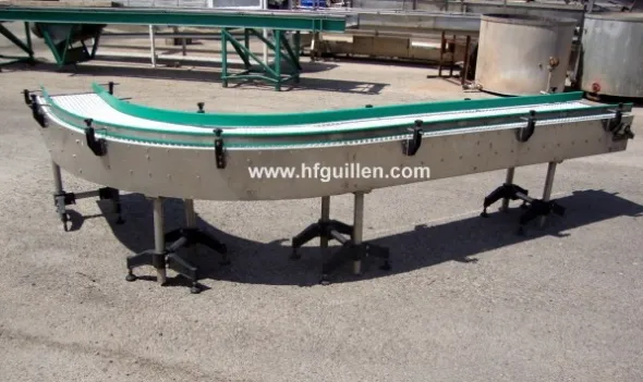 REF-1071 NASTRO TRASPORTATORE MODULARE A CURVA 90º