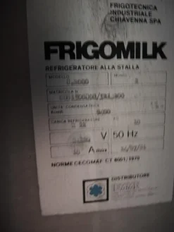 62#2536 Refrigeratori alla stalla Frigo Milk
