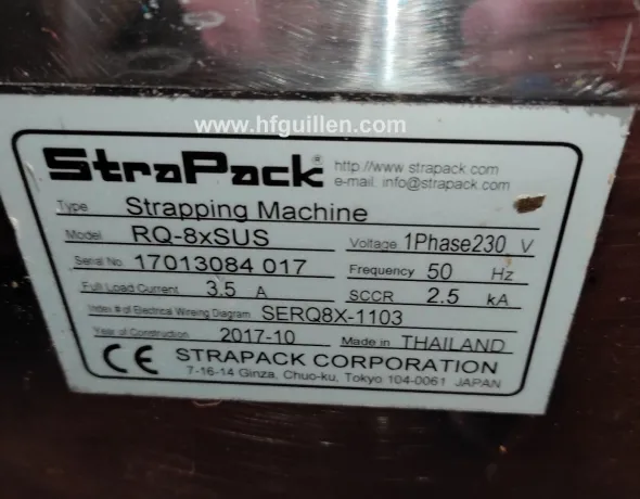 REGGIATRICE STRAPACK RQ-8xSUS IN ACCIAIO INOX