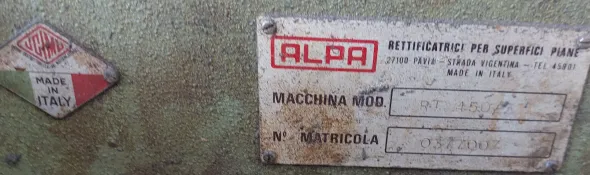 RETTIFICA ALPA RT450 CON DIAFORM E VISUALIZZATORE
