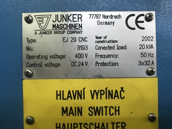 RETTIFICA CNC JUNKER EJ29
