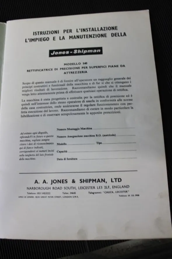 30#5074 Rettifica Jones Shipman