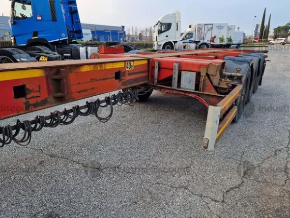 12#9064 Rimorchio porta container allungabile marca OMT