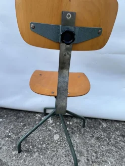 R55 Sgabello industriale vintage in ferro