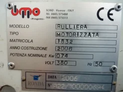 Rulliera motorizzata DMO per bordatrice