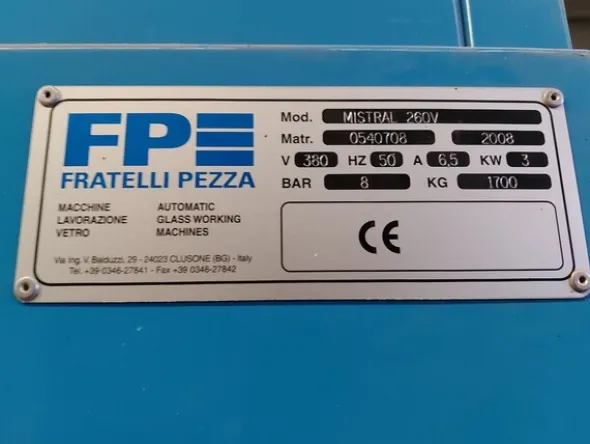 14#7592 Sabbiatrice automatica F.lli Pezza Mistral 260V