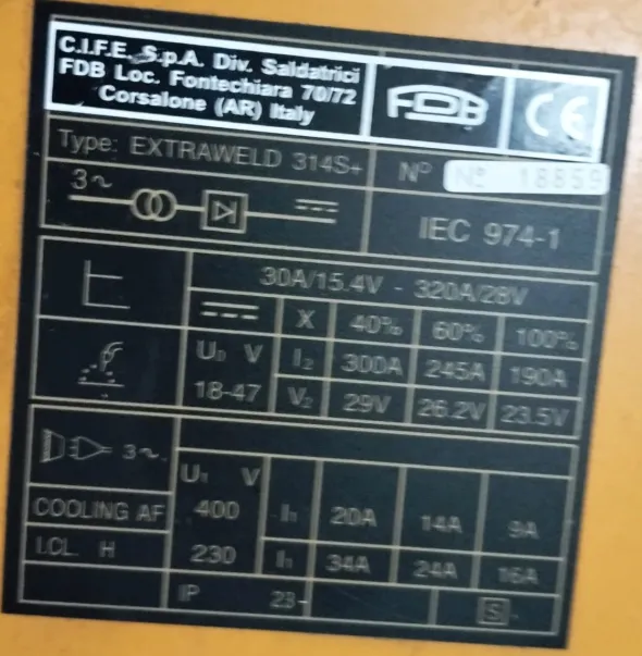 Saldatrice a Filo FDB EXTRAWELD 314S PLUS USATA