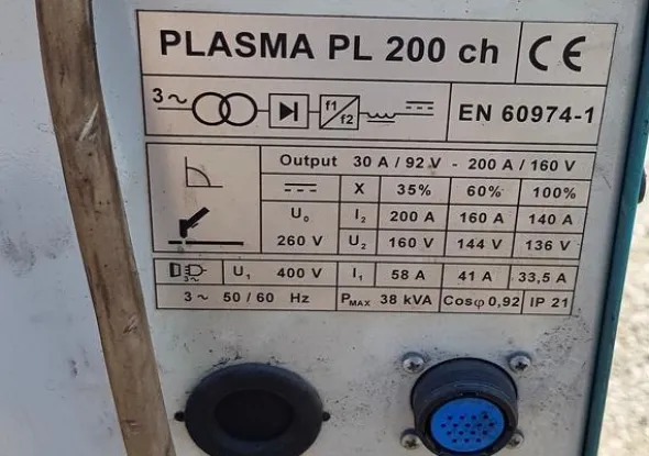 15#4425 Saldatrice e taglio plasma Iceb PL 200