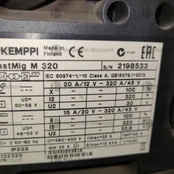 10#9868 Saldatrice mig Kemppi Fastmig M320