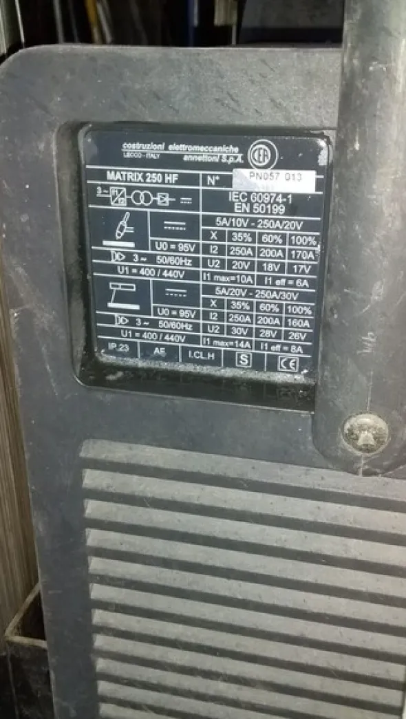 2#8421 Saldatrice TIG Matrix 250 HF