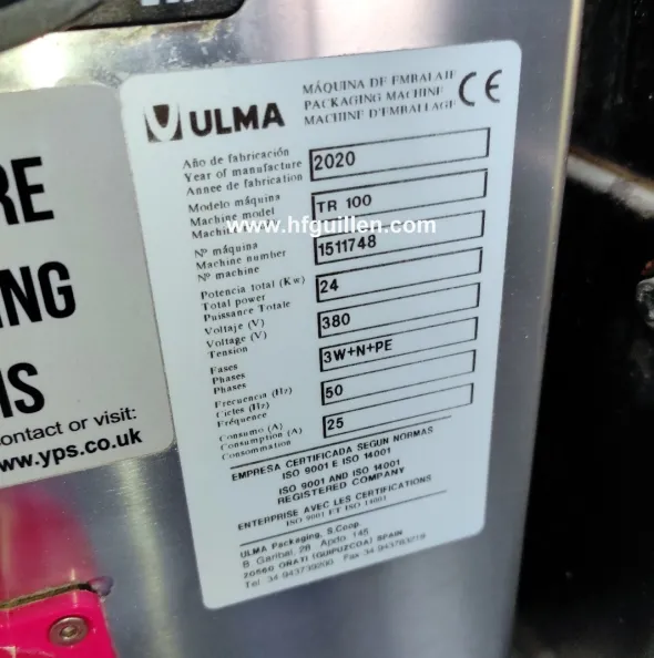 SALDATRICE ULMA SLX-305 TUNNEL TERMORETRAZIONE TR-100