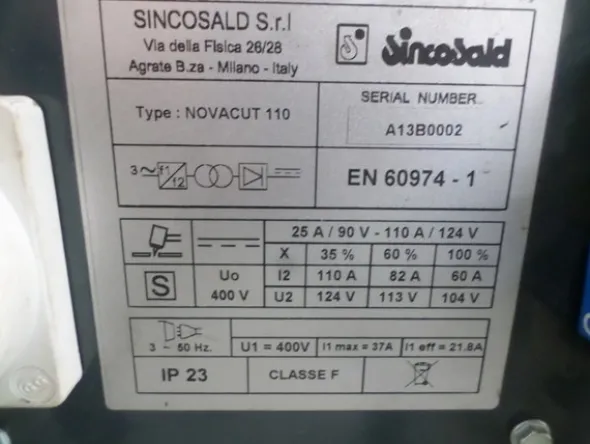 1#5238 Saldatrici Sincosald e carrello motorizzato Air Liquide