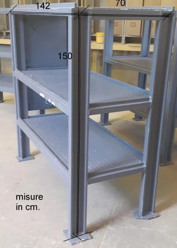 SCAFFALE PORTA TUTTO PESANTE ROBUSTO 3 PIANI (x3)