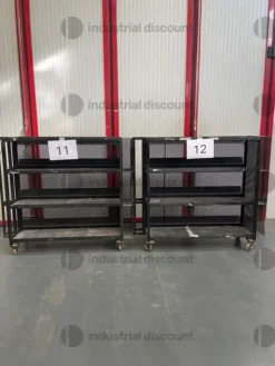 14#9552 Scaffali neri con ruote