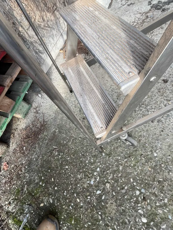 Scala a Castello Palchetto Acciaio Inox H 200
