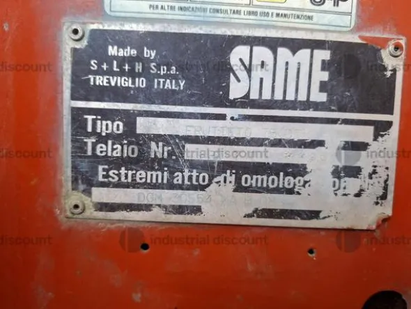 2#9194 Scuotitore da tronco o branca con gruetta marca D'Amico e trattrice Same
