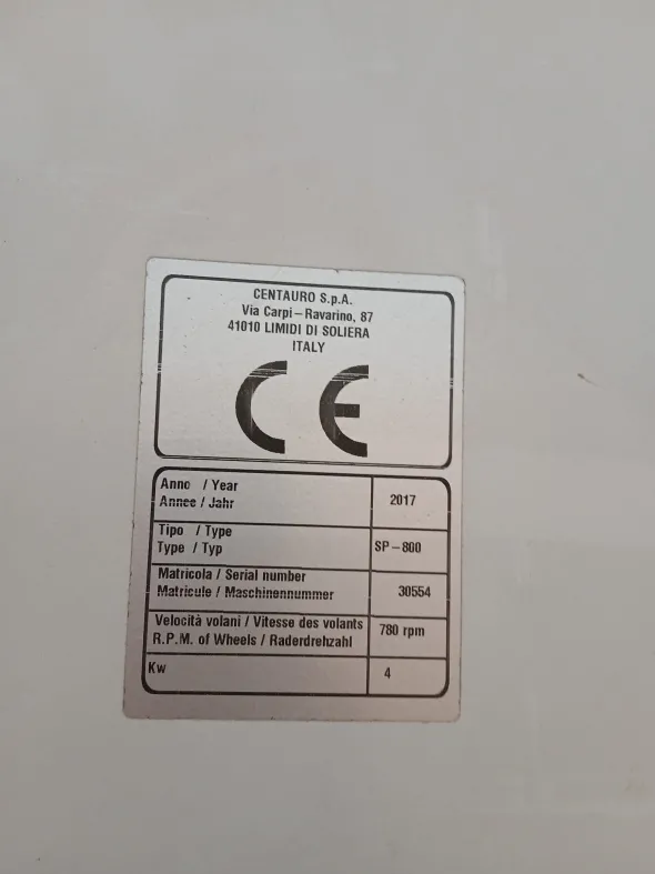 Sega a nastro CENTAURO SP800 CE usata