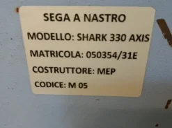 SEGA A NASTRO MEP SHARK 330 AXIS