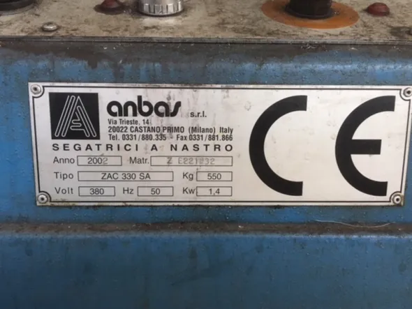 Sega a nastro semiautomatica