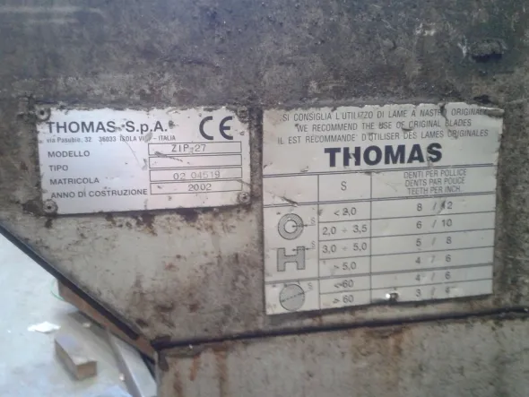 SEGA A NASTRO Thomas mod. zip 27 del 2002