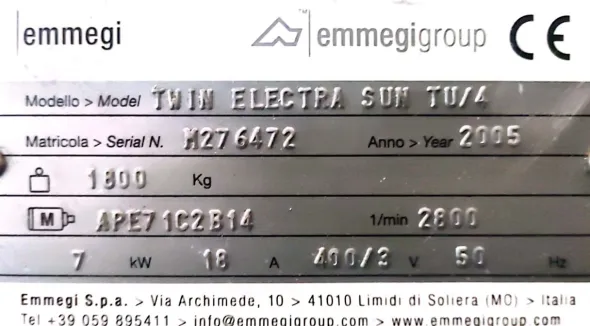 SEGA DOPPIA TESTA EMMEGI TWIN ELECTRA SUN TU/4