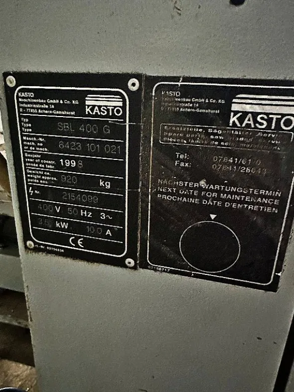 Sega nastro Kasto SBL 400 G