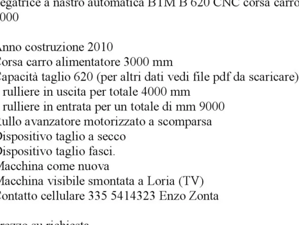 SEGATRICE A NASTRO. BTM