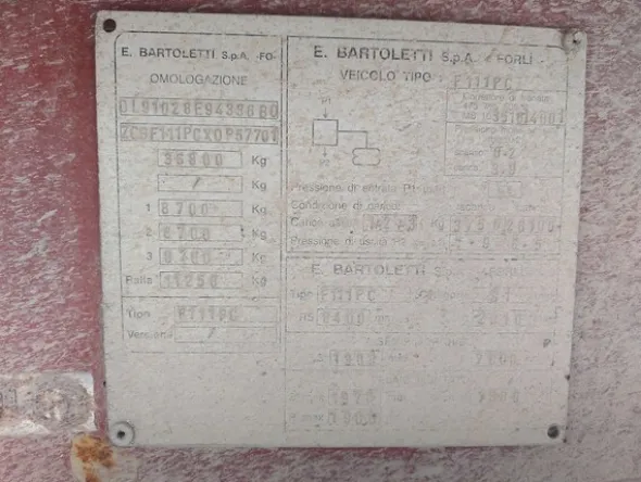 1#8039 Semirimorchio con cassone ribaltabile trilaterale Bartoletti