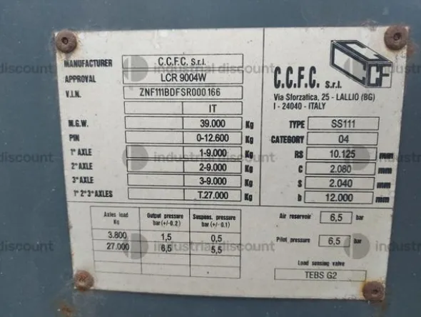 4#8978 Semirimorchio porta container CCFC