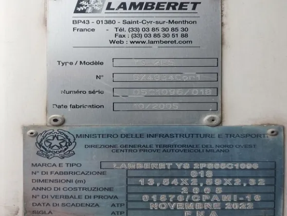 2#8485 Semirimorchio refrigerato Lamberet
