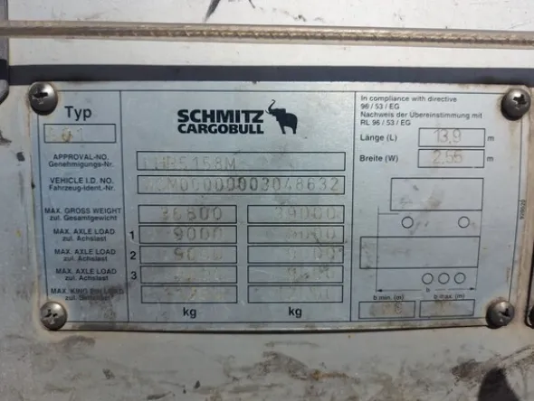 5#8301 Semirimorchio Schmitz Cargobull