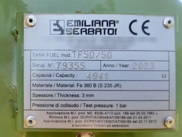 6#8454 Serbatoio per carburante Emiliana Serbatoi TF5D/50