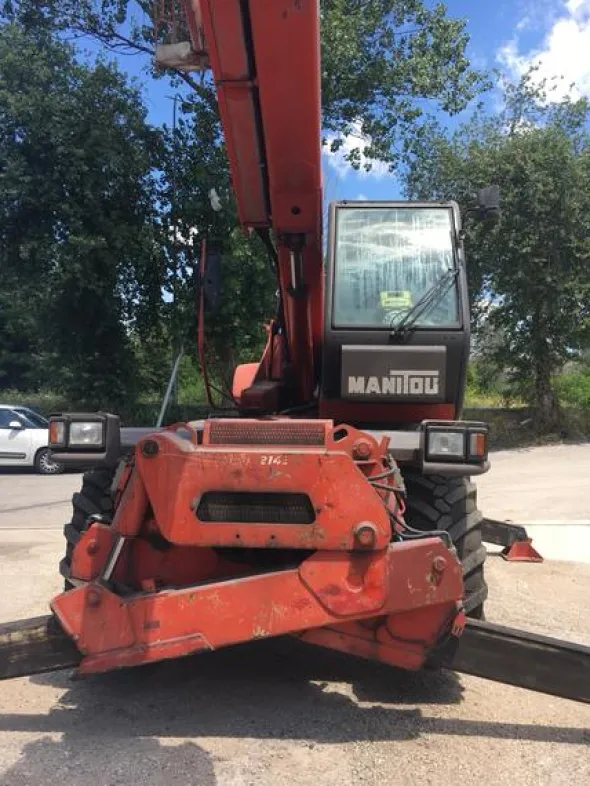 1#3222 Sollevatore telescopico Manitou Mrt 21.45 turbo completo di forche