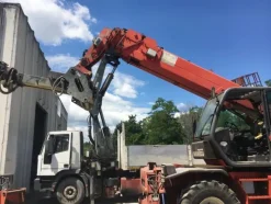 1#3222 Sollevatore telescopico Manitou Mrt 21.45 turbo completo di forche