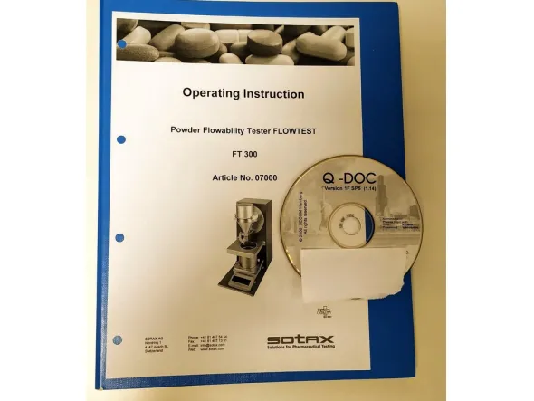 SOTAX FT 300 Tester di scorrevolezza powder flowability tester