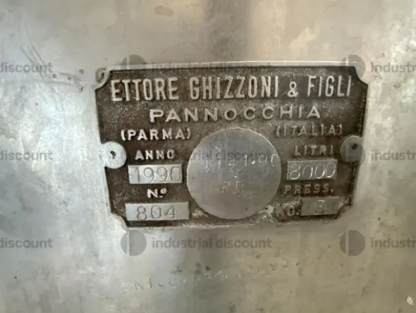10#9550 Sterilizzatore Ghizzoni da 8.000 litri
