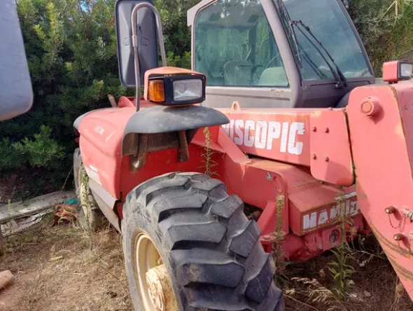 1#7975 Terna gommata Palazzani e Sollevatore con forche Manitou