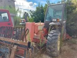 1#7975 Terna gommata Palazzani e Sollevatore con forche Manitou