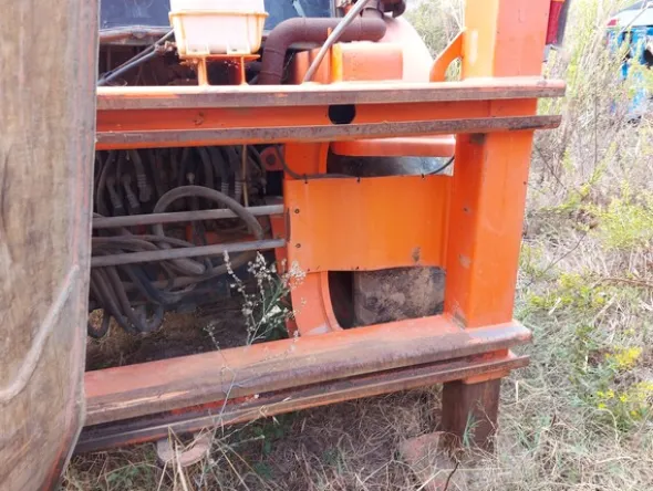1#7975 Terna gommata Palazzani e Sollevatore con forche Manitou