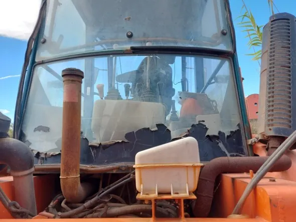 1#7975 Terna gommata Palazzani e Sollevatore con forche Manitou