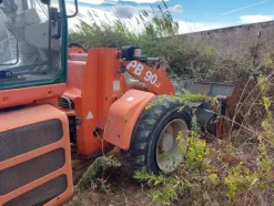 1#7975 Terna gommata Palazzani e Sollevatore con forche Manitou