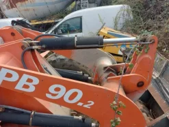1#7975 Terna gommata Palazzani e Sollevatore con forche Manitou