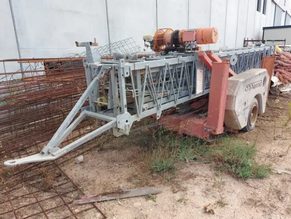 1#7975 Terna gommata Palazzani e Sollevatore con forche Manitou