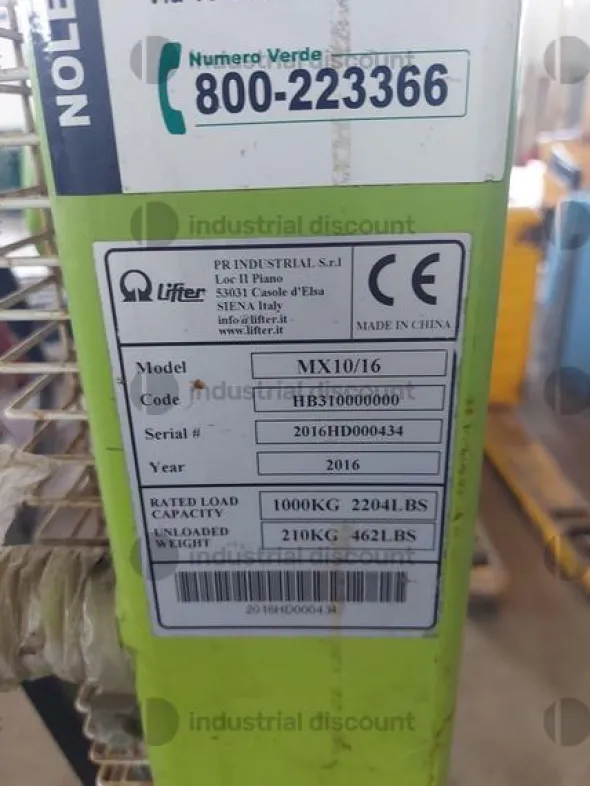 29#9470 Transapllet manuale Lifter MX10/16